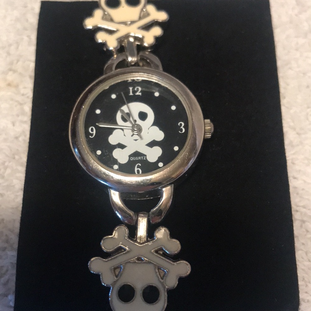 Skull Watch and Earring Bundle